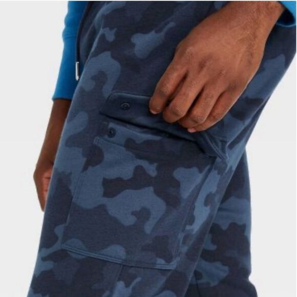 All In Motion Navy Camo Fleece Joggers Size XXL NWT - Picture 2 of 6